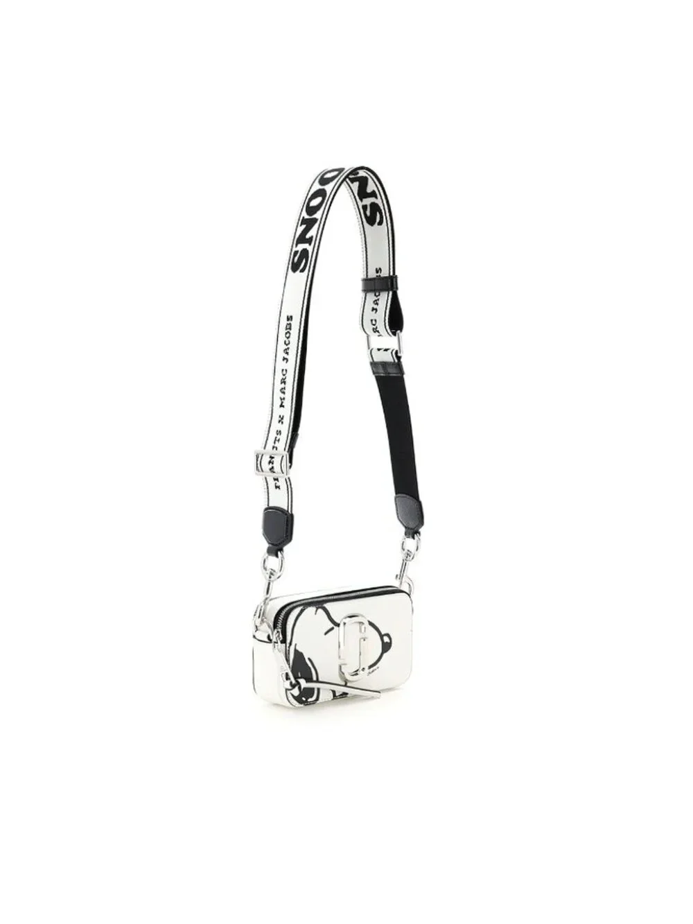 Marc Jacobs x Peanuts Snoopy The Snapshot Logo Plaque Crossbody Bag White OS - Picture 9 of 14
